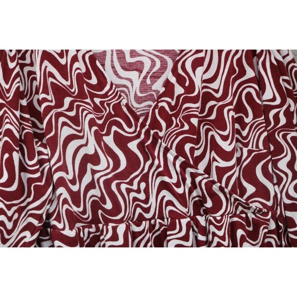 Ava-Viv 3/4 Balloon Sleeve Belted Wrap Dress-Size 3X - Picture 2 of 8